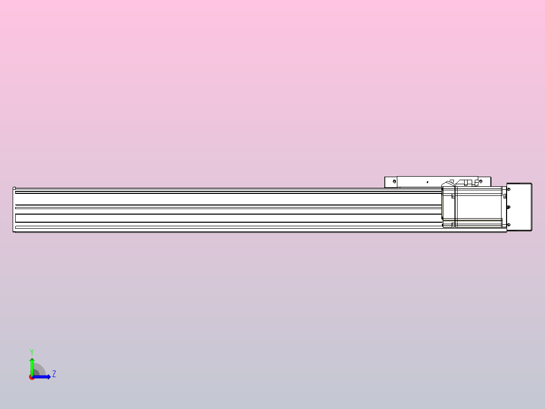 滚珠丝杠直线轴带导轨全封闭TPA-HCR-175D-2510C-L700-ML-C-P75-N3左视图