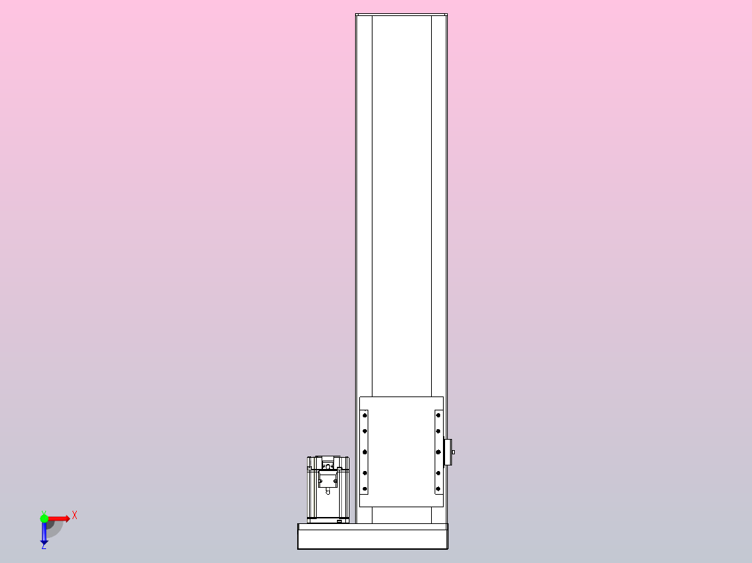 滚珠丝杠直线轴带导轨全封闭TPA-HCR-175D-2510C-L700-ML-C-P75-N3俯视图