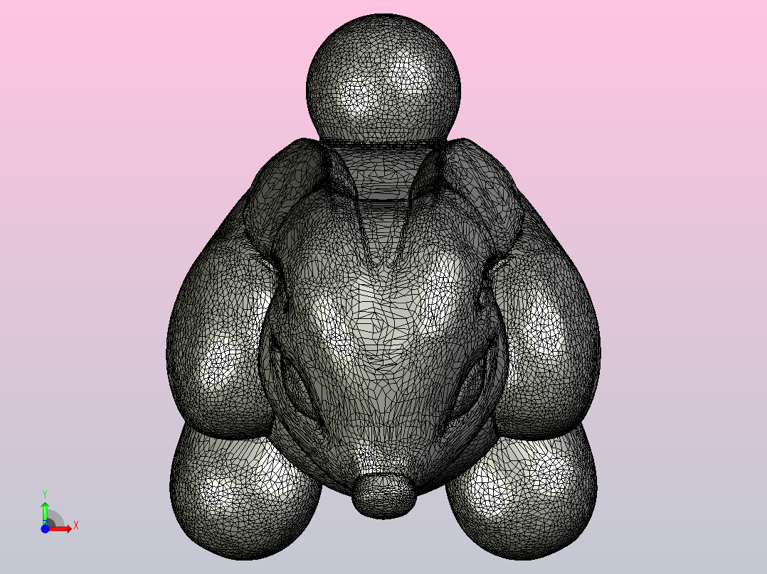 春天兔子前视图