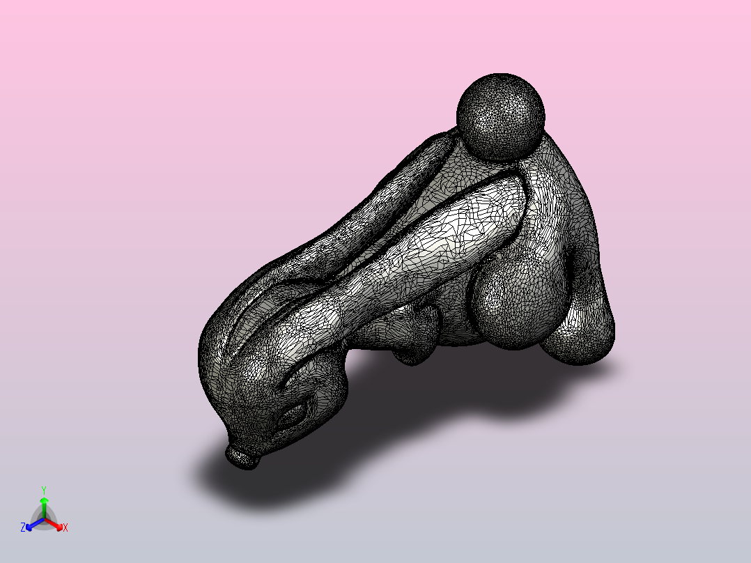 春天兔子正等轴测图