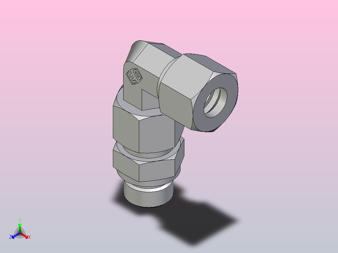 组装式可调旋转弯头EW14ZSREDCF主视图
