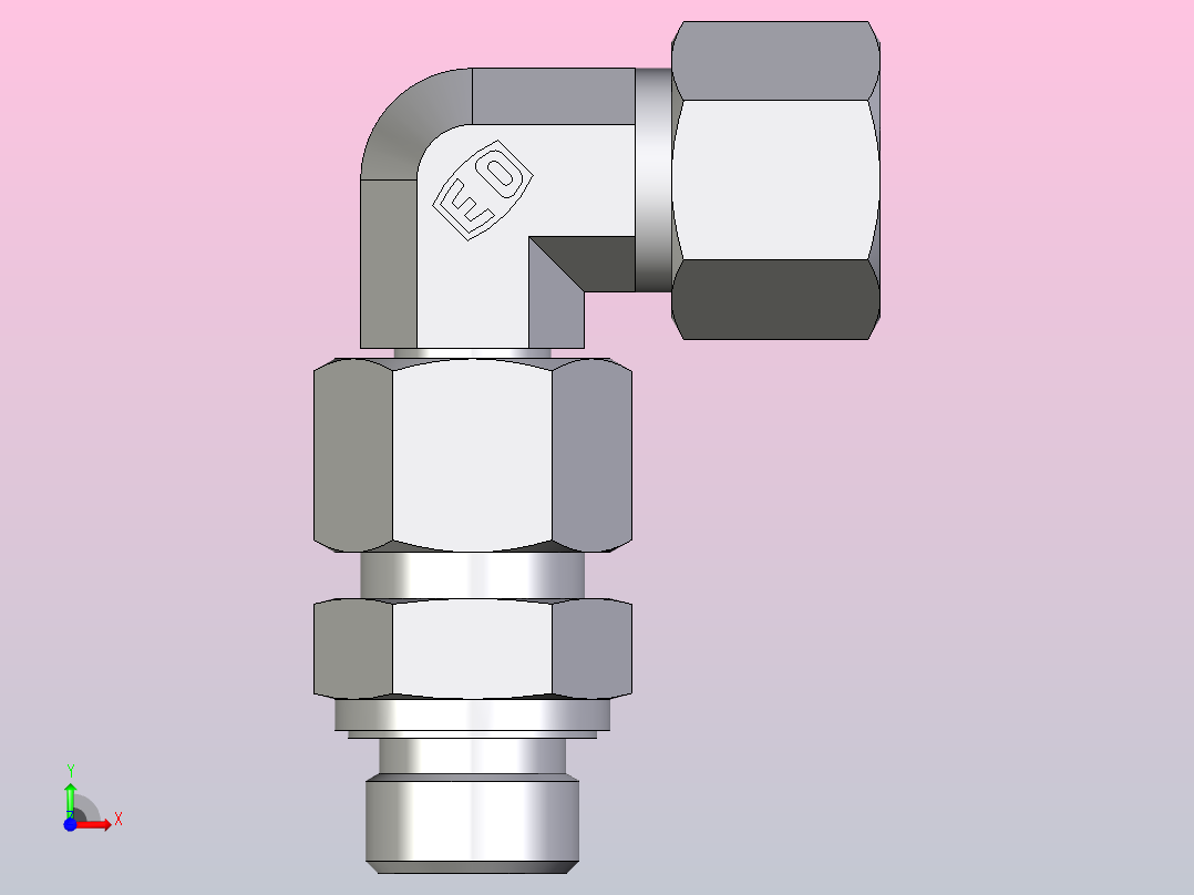 组装式可调旋转弯头EW14ZSREDCF前视图