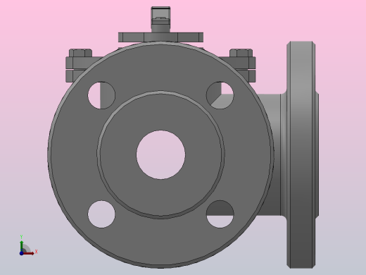 三通球阀[1.5-DN25三通球阀（3-way Ball Value）]前视缩略图