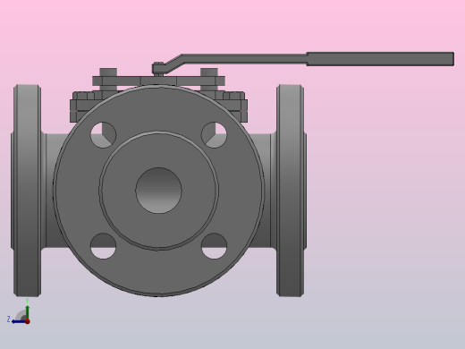 三通球阀[1.5-DN25三通球阀（3-way Ball Value）]右视缩略图