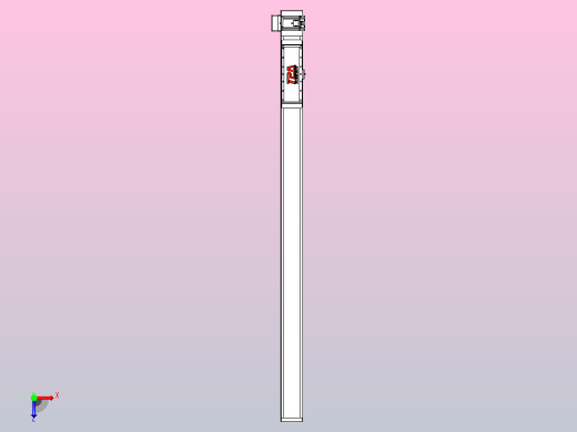 伺服电机集成皮带传动直线执行器TPA-OCB-120-224-L1550-RU-P75-N3俯视缩略图