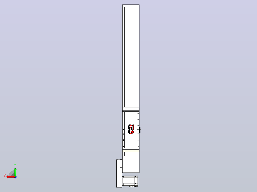 伺服电机集成皮带传动直线执行器TPA-OCB-140-256-L650-ML-P75-N3后视图