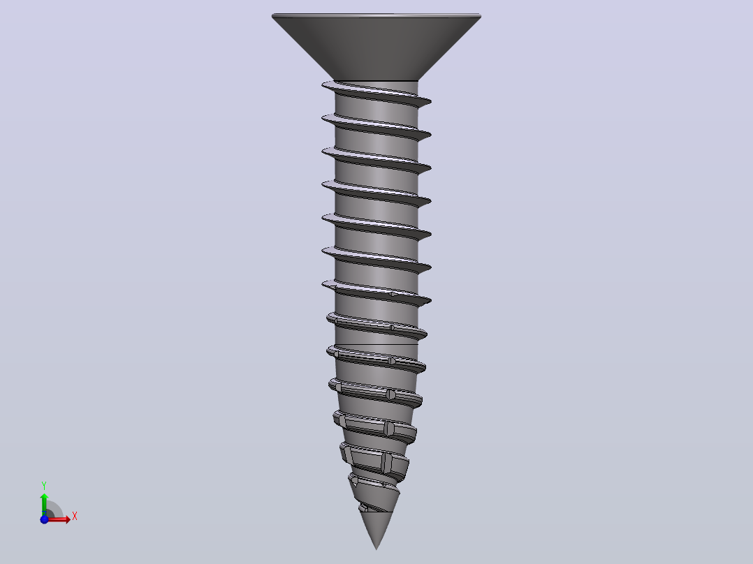 钣金螺钉4x20mm(带防盗固定头前视图