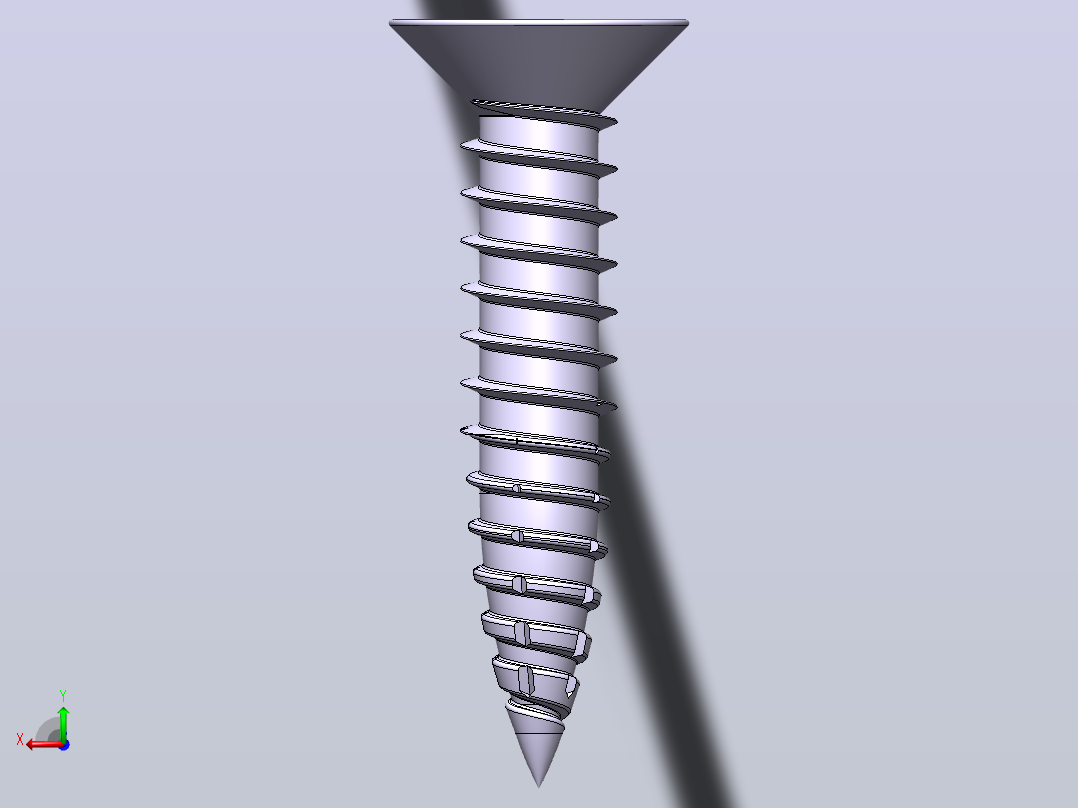 钣金螺钉4x20mm(带防盗固定头后视图