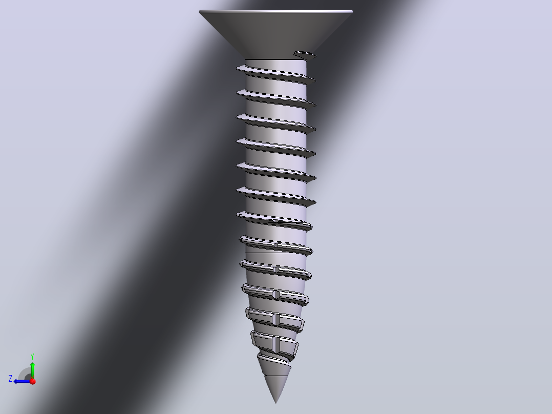 钣金螺钉4x20mm(带防盗固定头右视图