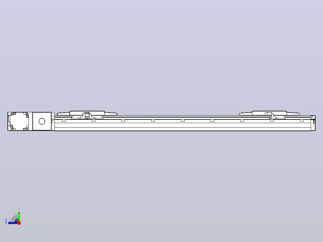 皮带直线轴双滑块型TPA-GCBS-120-P70-L200-QL-M20-N3右视图
