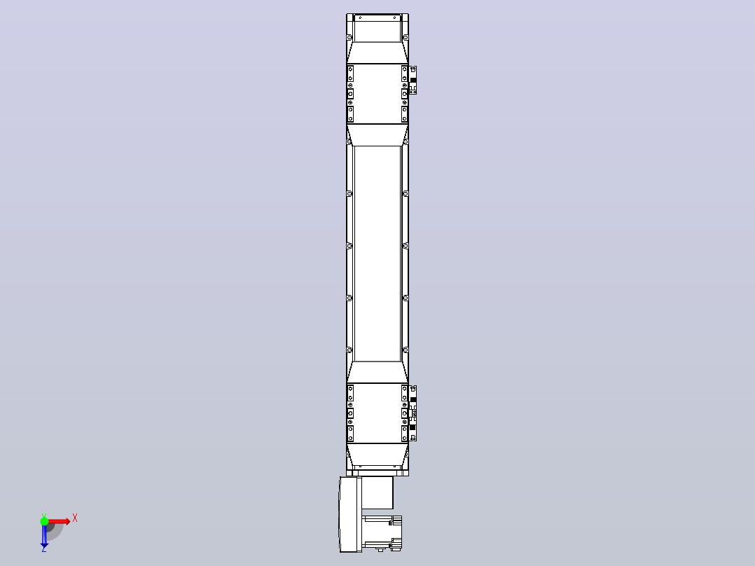 皮带直线轴双滑块型TPA-GCBS-120-P70-L200-QL-M20-N3俯视图