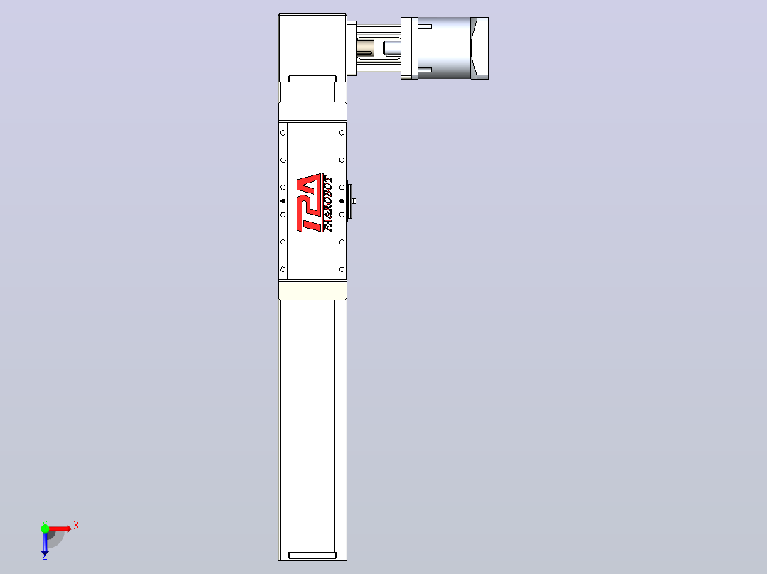 伺服电机集成皮带传动直线执行器TPA-OCB-100-192-L250-DL-J90-N3俯视图