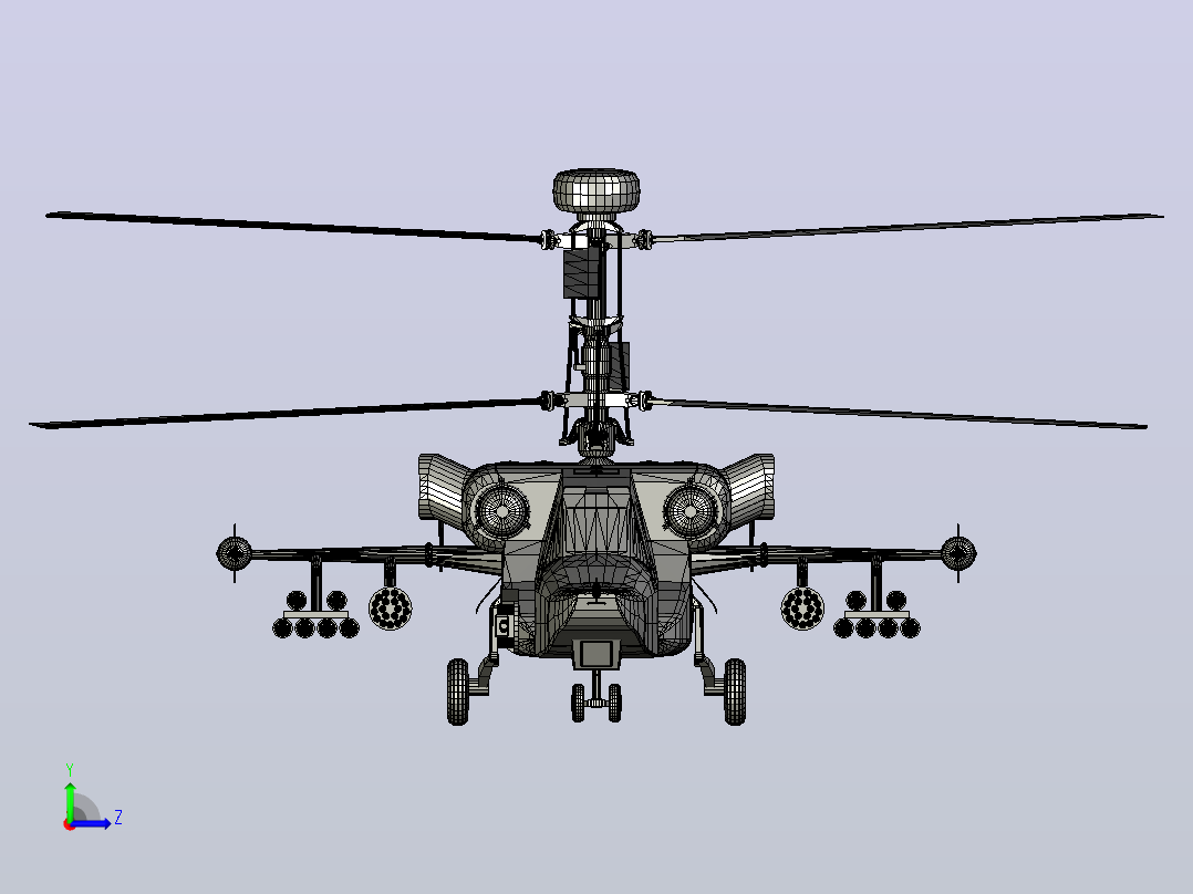Kamov Ka-50飞机左视图
