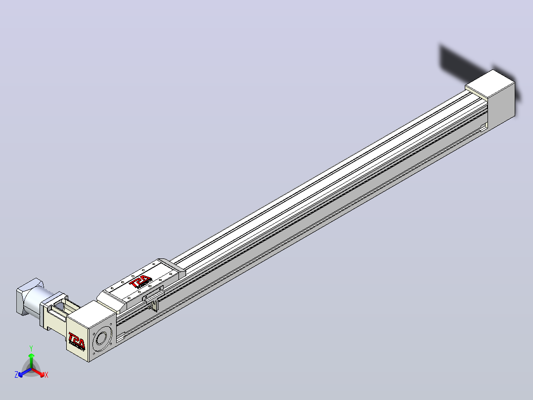 伺服电机集成皮带传动直线执行器TPA-OCB-60-140-L850-DL-J60-N3主视图