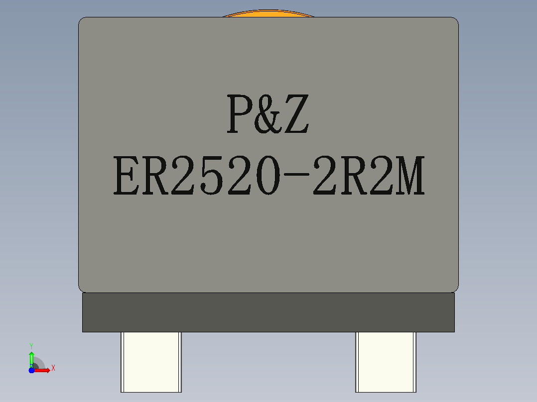 PZ-ER2520系列扁平电线高电流电感器前视图