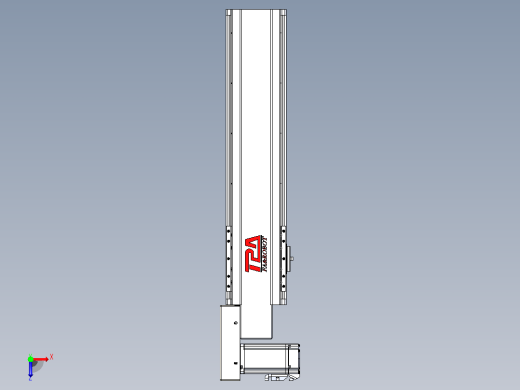皮带直线轴半封闭可选导轨TPA-HNB-120D-110-L350-ML-Y-P40-N3俯视缩略图