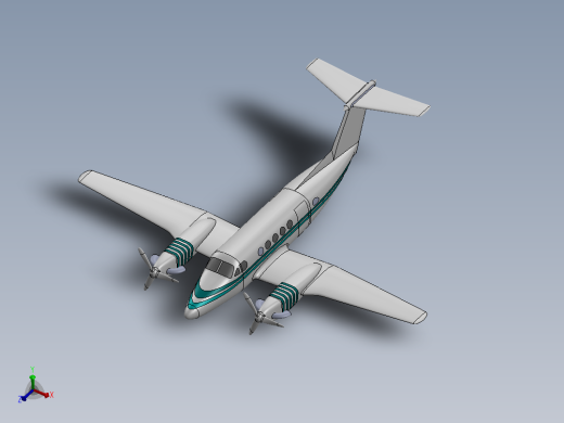 Air B 200飞机主视缩略图