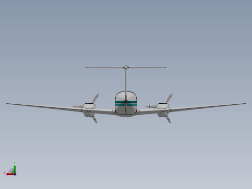 Air B 200飞机后视缩略图