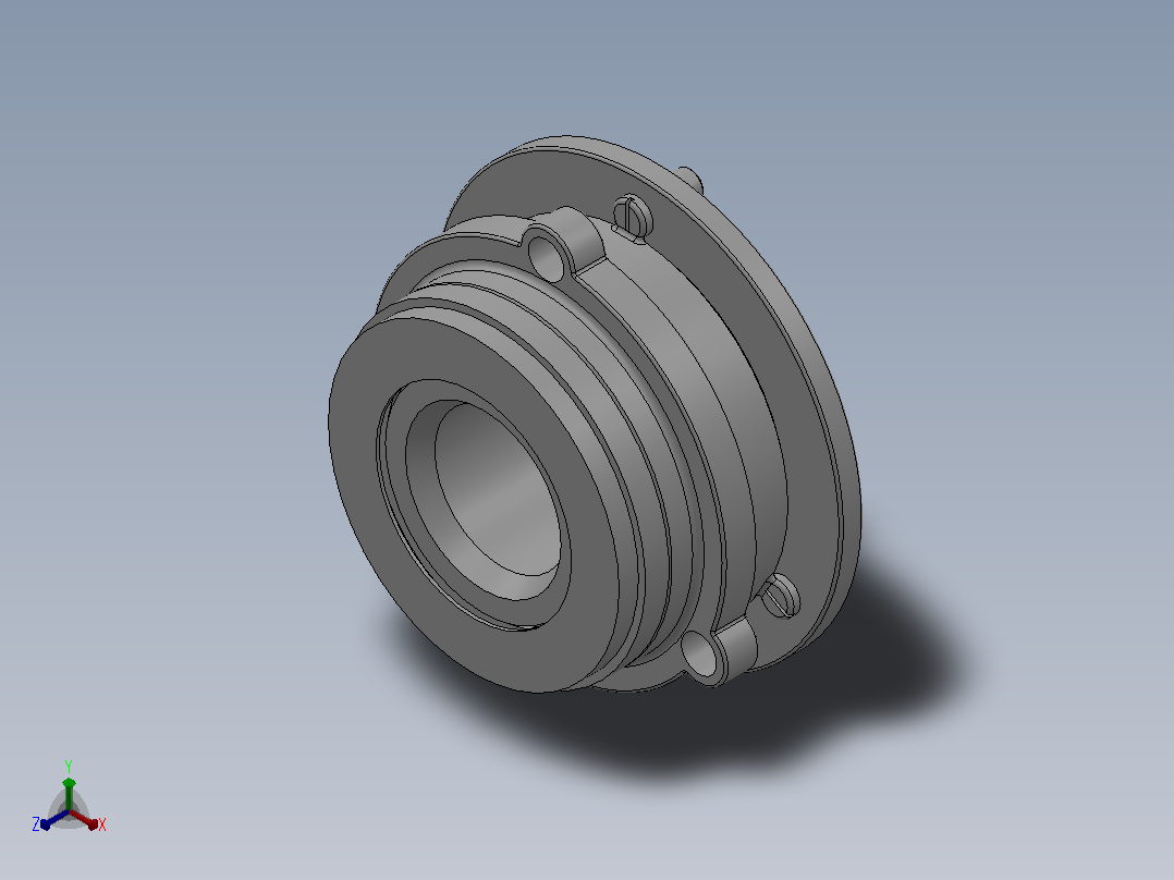 DAC2F型内、外圈都带凸缘的双列角接触球轴承轮毂轴承单元（带传感器）_DAC2F 10811236正等轴测图