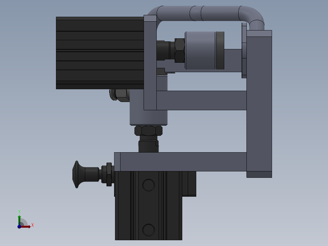 进气连接管组件测气密工装前视图