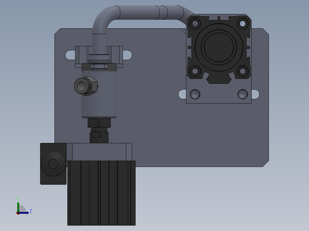 进气连接管组件测气密工装左视图