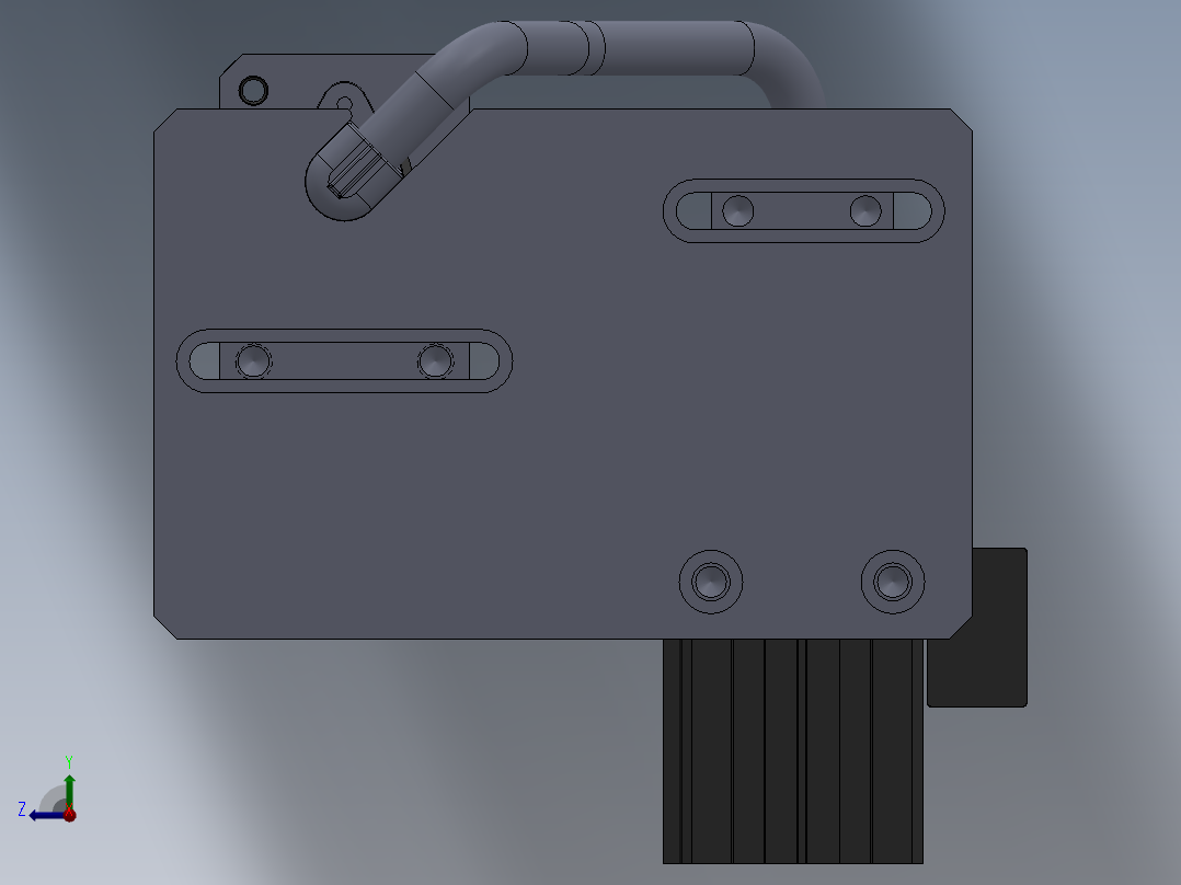 进气连接管组件测气密工装右视图