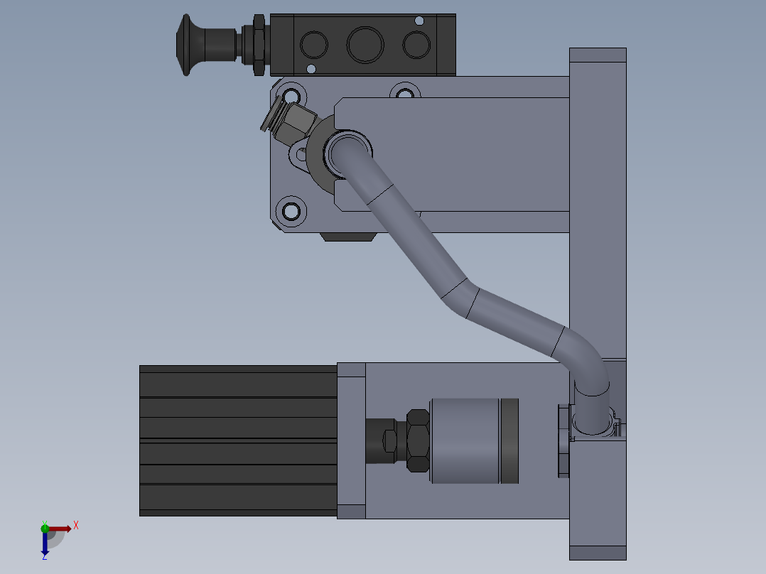 进气连接管组件测气密工装俯视图