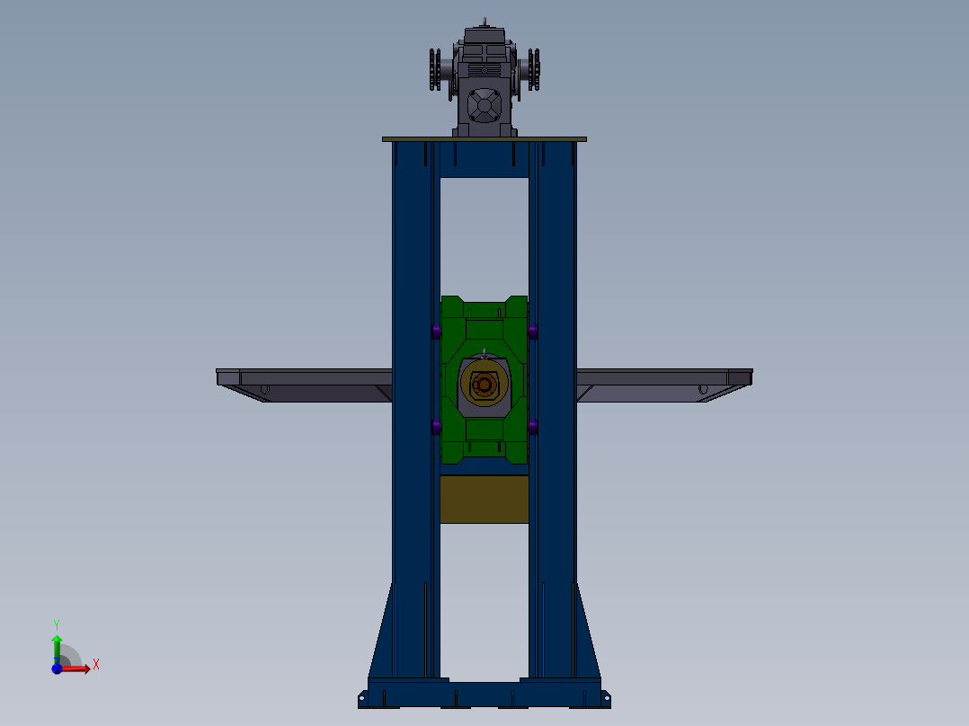 5吨升降式双立柱变位机前视图