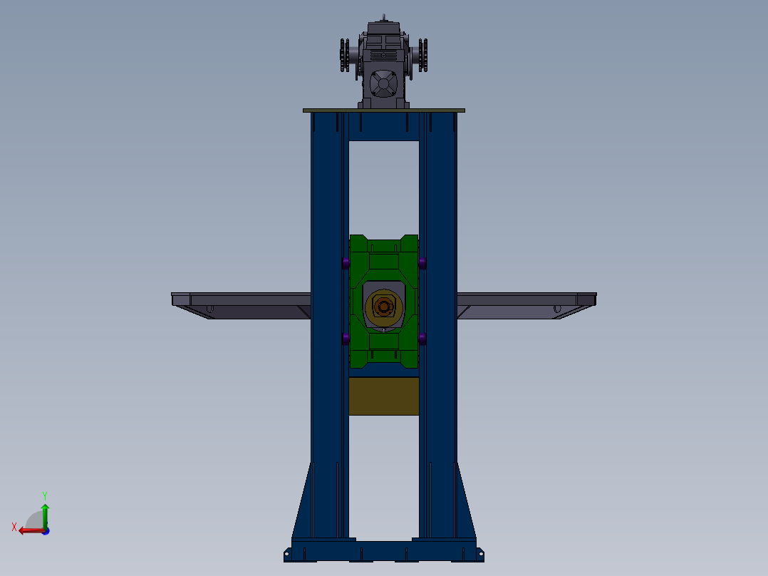 5吨升降式双立柱变位机后视图