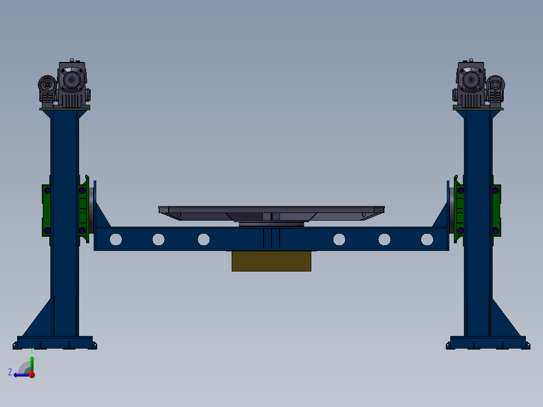 5吨升降式双立柱变位机右视图