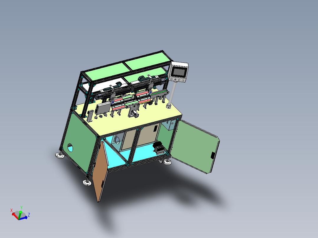 自动翻转涂胶机（含工程图）sw16可编辑