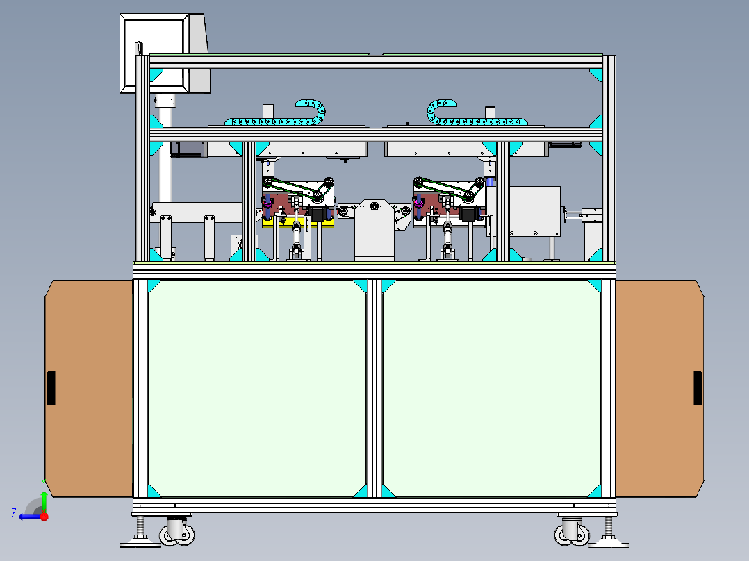 自动翻转涂胶机（含工程图）sw16可编辑右视图