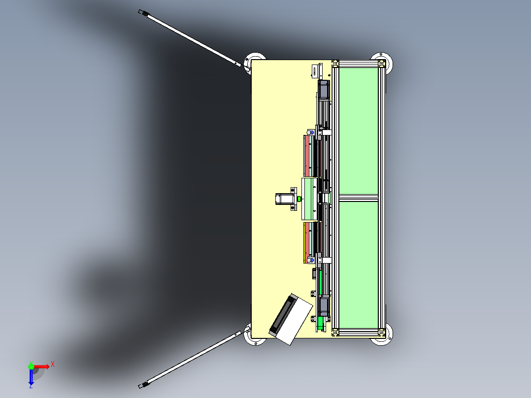 自动翻转涂胶机（含工程图）sw16可编辑俯视图