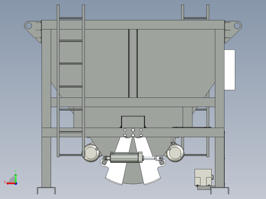 水泥站设备3D模型后视缩略图