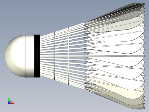 羽毛球3d模型前视缩略图