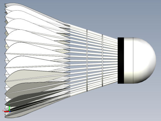 羽毛球3d模型后视缩略图