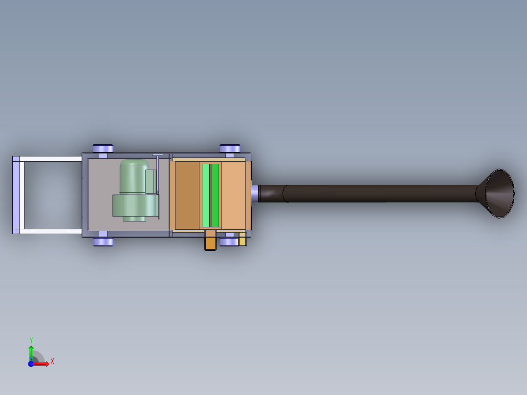 气吸式小型水果收获机前视图