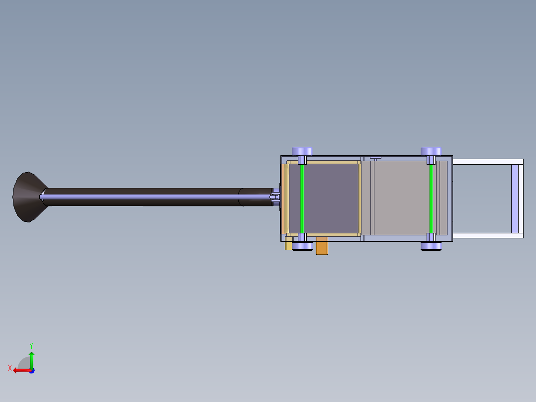 气吸式小型水果收获机后视图