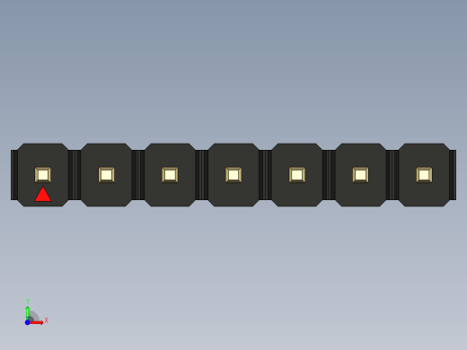 彩色公头100mil（2.54mm）系列-DS1021_black_1x07p_100mil_Type19_rev1.0前视缩略图