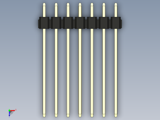彩色公头100mil（2.54mm）系列-DS1021_black_1x07p_100mil_Type19_rev1.0俯视缩略图