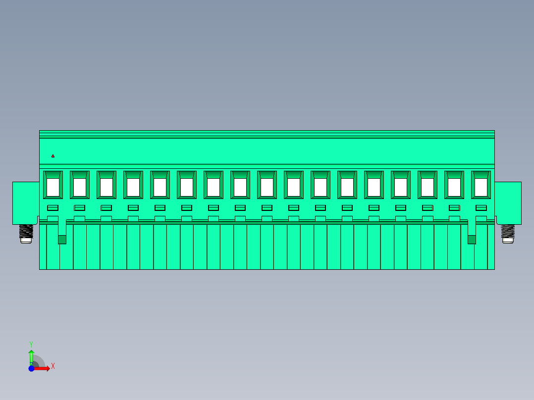 DEGSON 2EDG（M） 系列 5.0mm 螺丝锁紧可插拔接线端子组-2EDGKAM-5.0-17P-14-00AH前视图