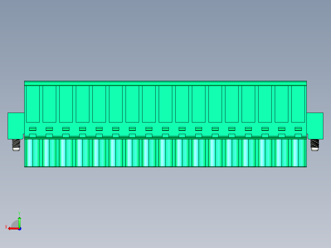 DEGSON 2EDG（M） 系列 5.0mm 螺丝锁紧可插拔接线端子组-2EDGKAM-5.0-17P-14-00AH后视图