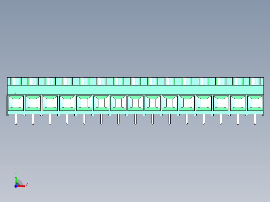 DEGSON DG636 系列 6.357.629.52mm 接线端子-DG636-9.52-15P-14-00AH前视图
