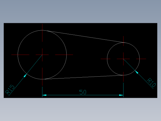 CAD格式机械制图二维100例练习-09 V带传动