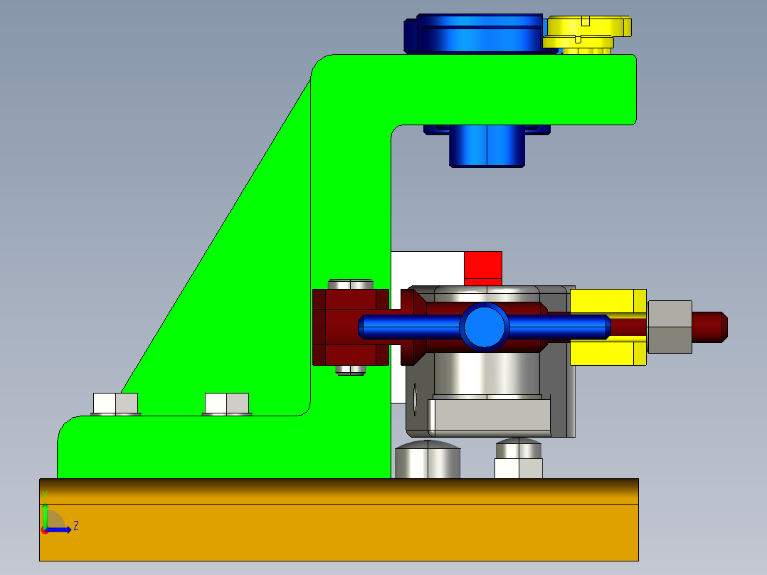 831001后托架加工工艺及钻三杠孔夹具设计【含三维PROE】左视图