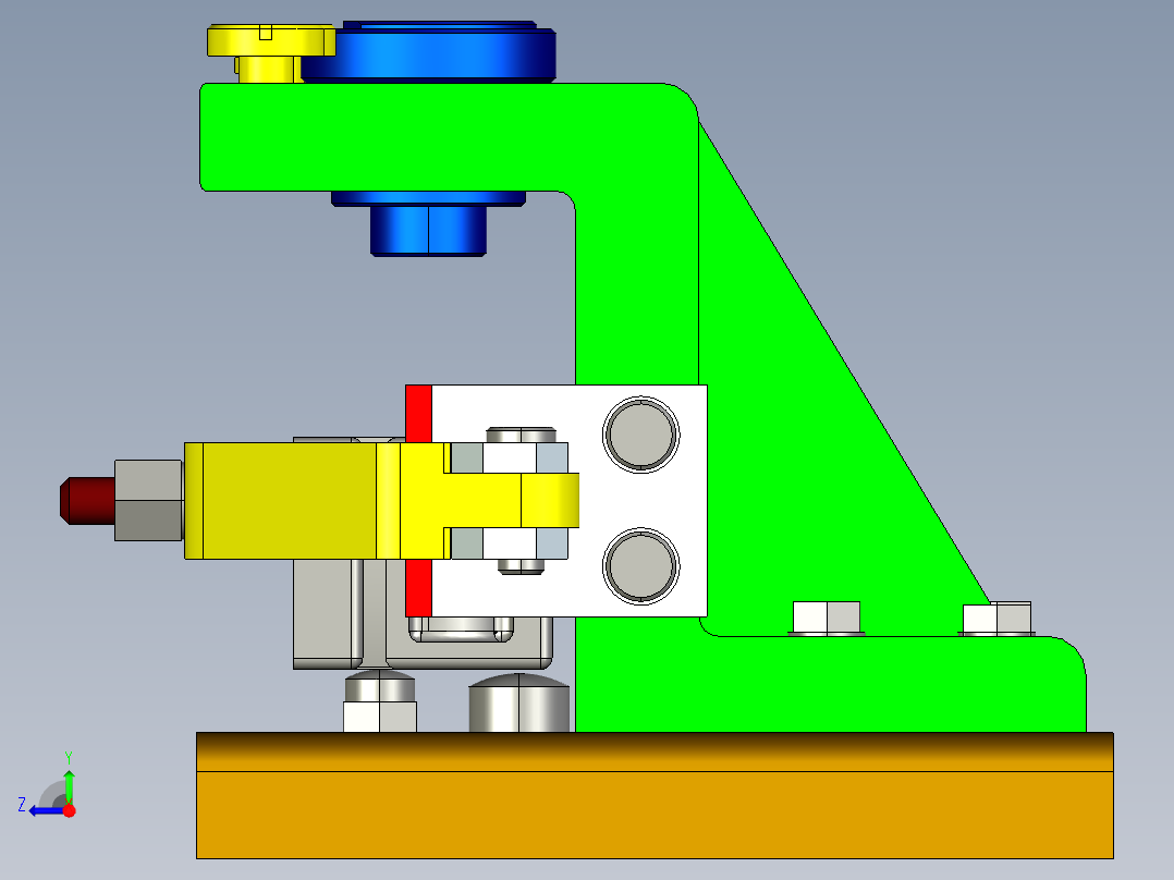 831001后托架加工工艺及钻三杠孔夹具设计【含三维PROE】右视图