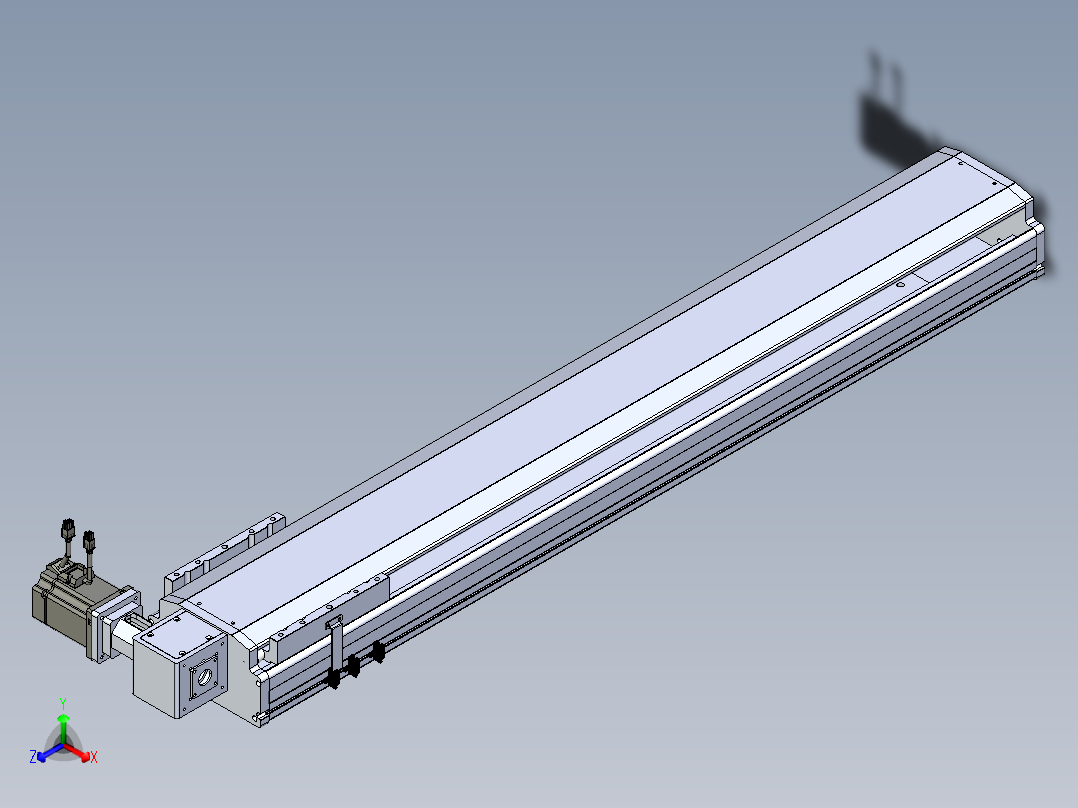 东锦同步带传动-直线滑台模组DH210B-L150-S1100-BL-P750W-C3主视图