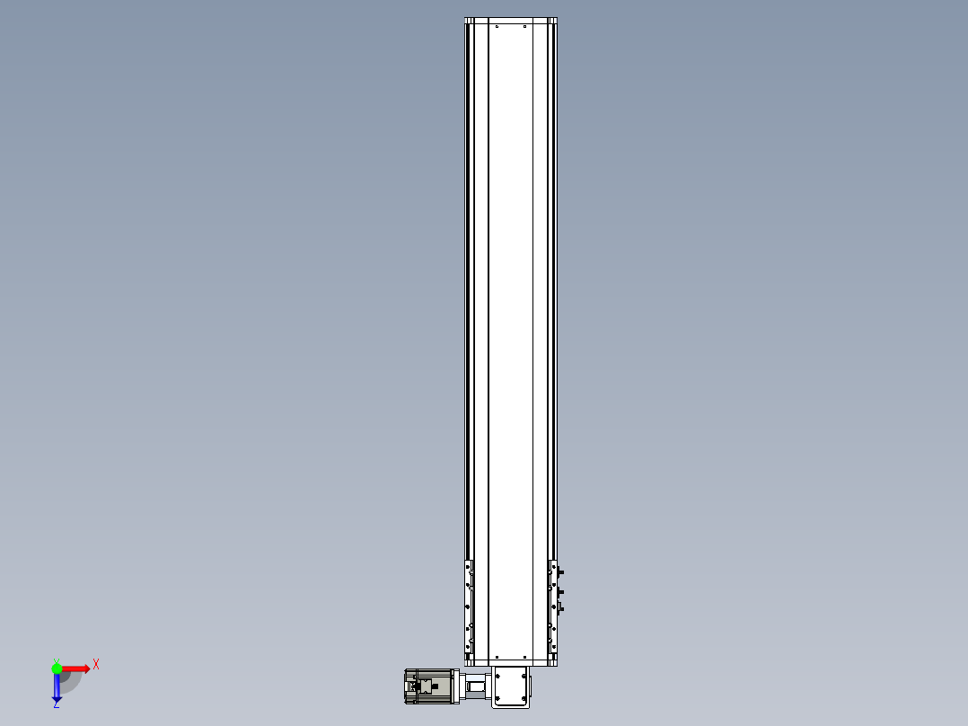 东锦同步带传动-直线滑台模组DH210B-L150-S1100-BL-P750W-C3俯视图