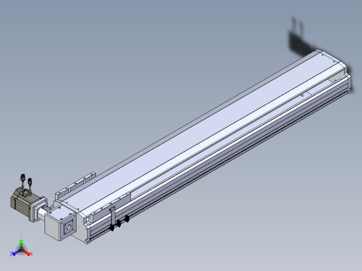 东锦同步带传动-直线滑台模组DH210B-L150-S1100-BL-P750W-C3正等轴测缩略图