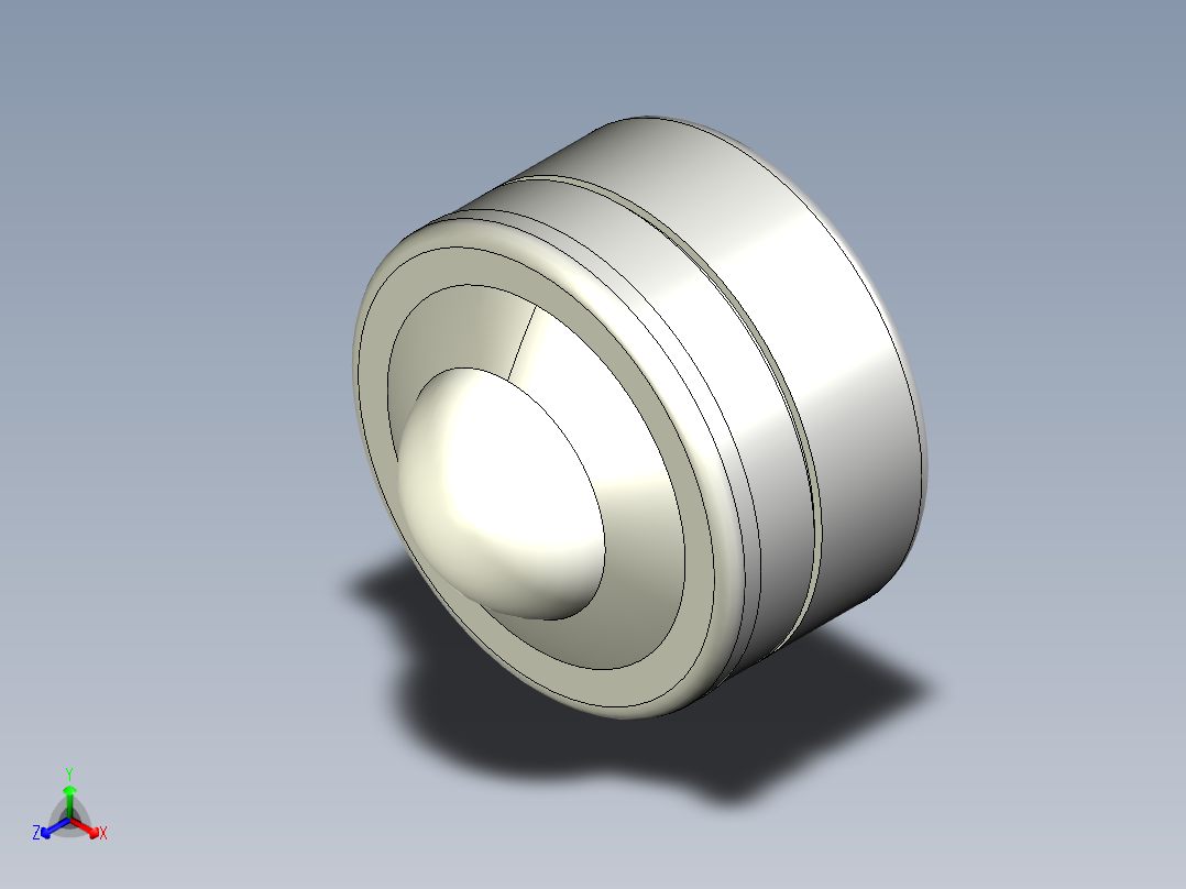 萬向滾珠03-3D多系列多零件图纸模型主视图